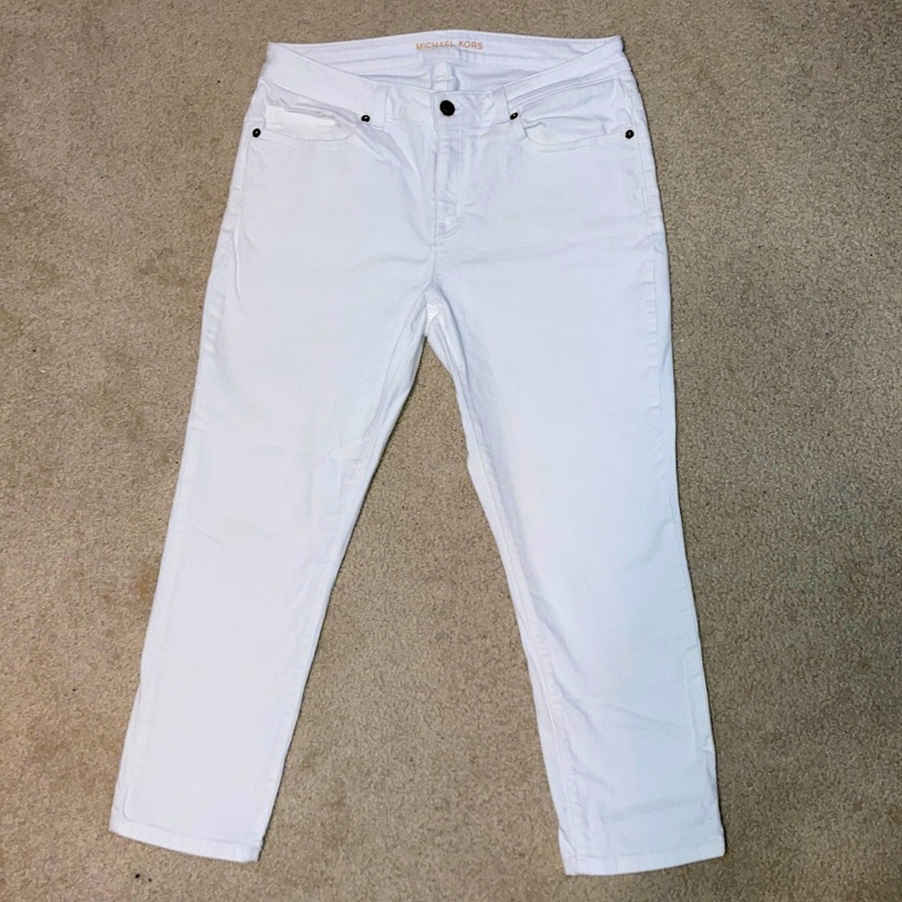 Michael Kors Skinny Capri White Jeans